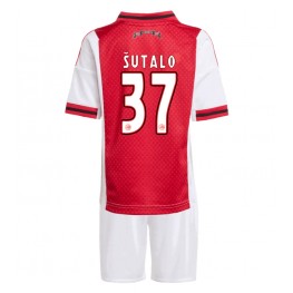 Ajax Josip Sutalo #37 Thuis tenue Kids 2025-26 Korte Mouw (+ Korte broeken)